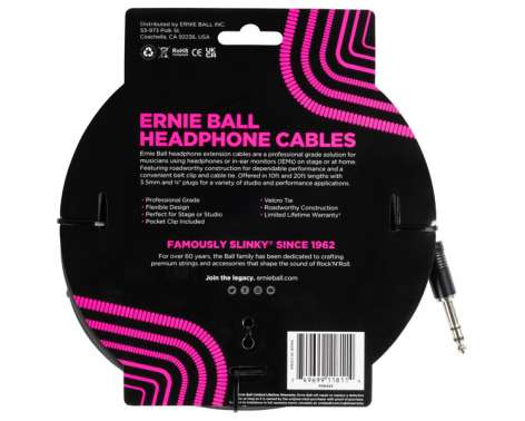 Ernie Ball Headphone Extension Cable 6m