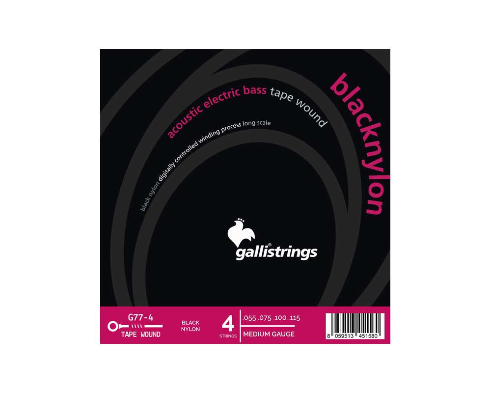 Galli Strings G77 Black Nylon Bass Strings