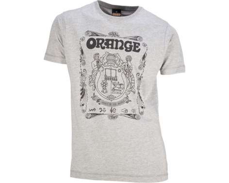 Orange T-Shirt Crest Grey XXL