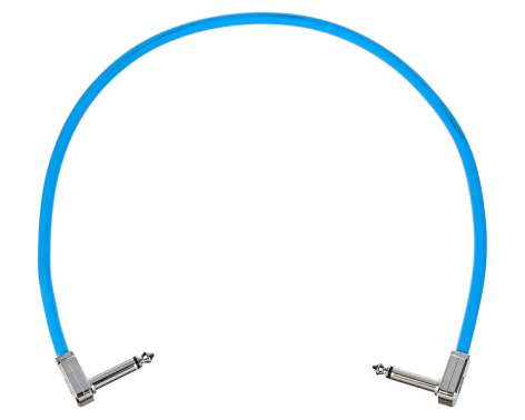 Ernie Ball Flat Patch Cable 18" blue