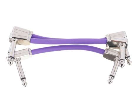 Ernie Ball Flat Patch Cable 3" purple set