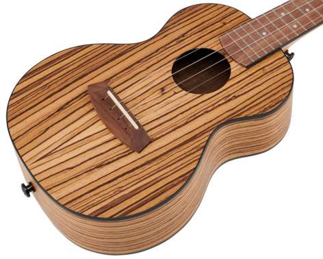 Cascha Concert Ukulele Zebra Wood