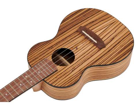 Cascha Concert Ukulele Zebra Wood