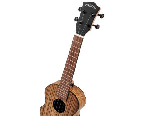 Cascha Concert Ukulele Zebra Wood