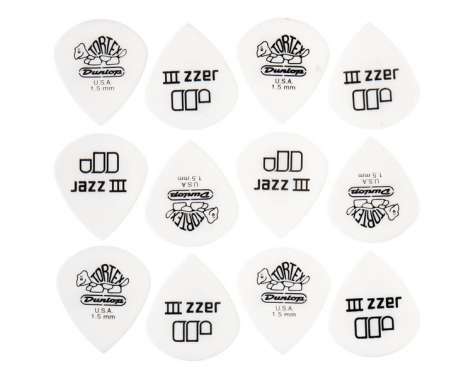 Dunlop Tortex Jazz III White 1,50