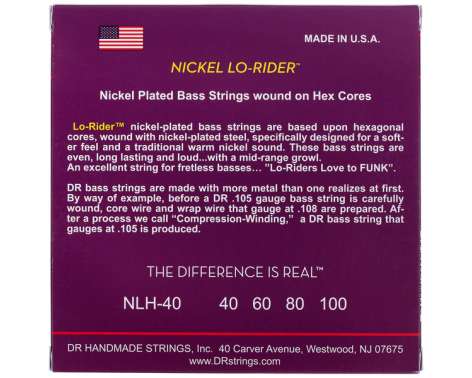 DR Strings Nickel Lo-Rider NLH-40