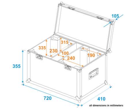 Roadinger Flightcase 2x TMH-X4